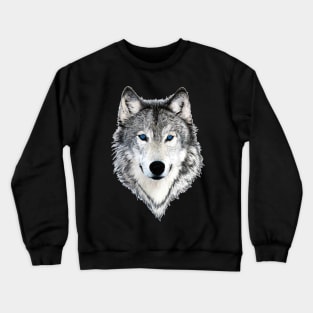 Blue Eyed Wolf Crewneck Sweatshirt